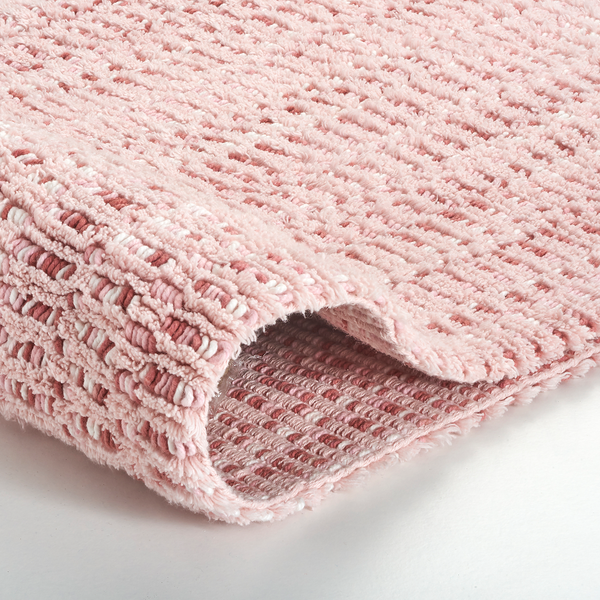 Badteppich Sway - Baumwollstoff - Rosa - 60 x 60 cm