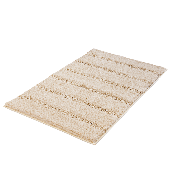 Badteppich Monrovia - Mischgewebe - Hellbeige - 80 x 140 cm