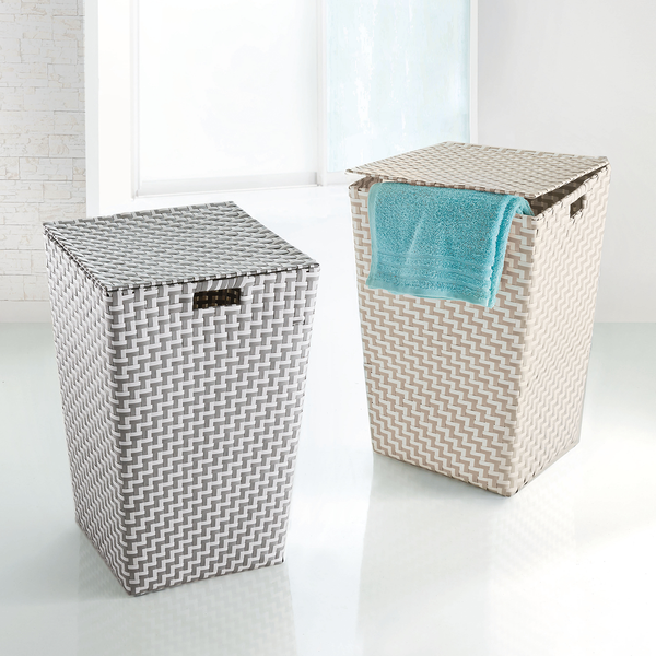 Wäschesammler Double Laundry Box - Kunststoff - Kaschmir