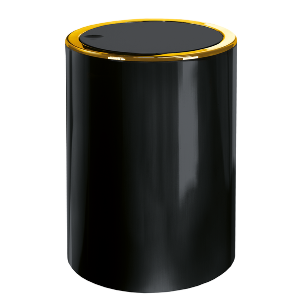 Kosmetikeimer Golden Clap - ABS - Fassungsvermögen: 5 L - Schwarz
