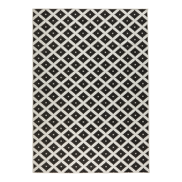 In-/Outdoorteppich Nizza - Polypropylene - Schwarz - 80 x 150 cm