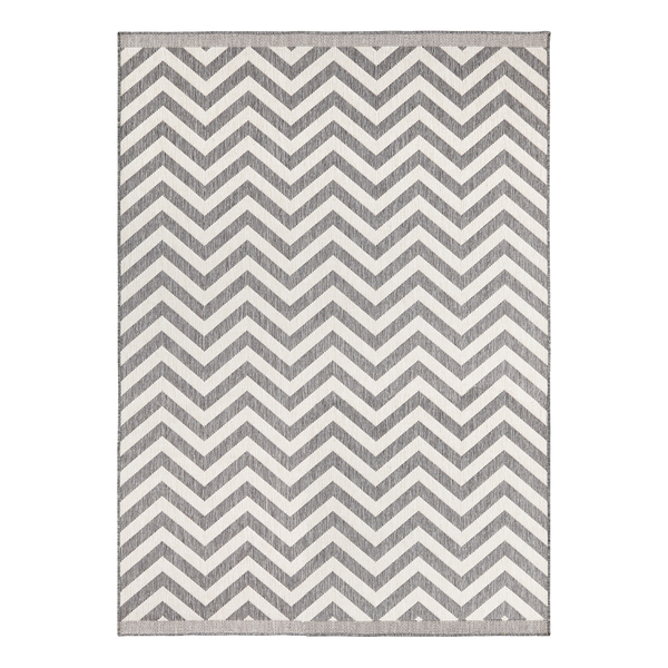 In-/Outdoorteppich Palma - Polypropylen - Grau - 80 x 150 cm