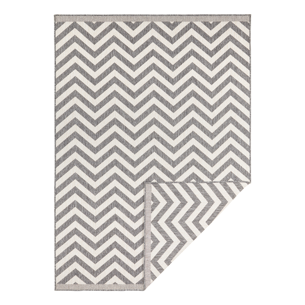 In-/Outdoorteppich Palma - Polypropylen - Grau - 80 x 150 cm