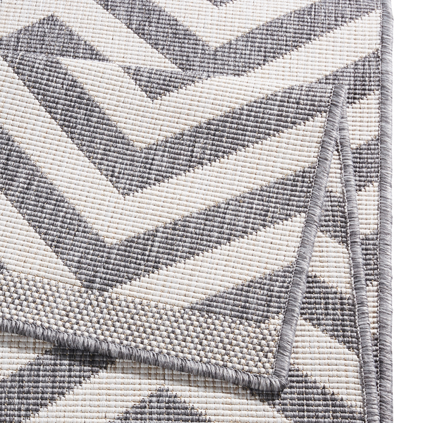 In-/Outdoorteppich Palma - Polypropylen - Grau - 80 x 150 cm