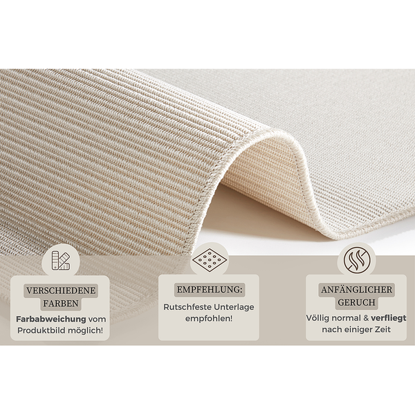 In-/Outdoorteppich Nature - Kunstfaser - Creme