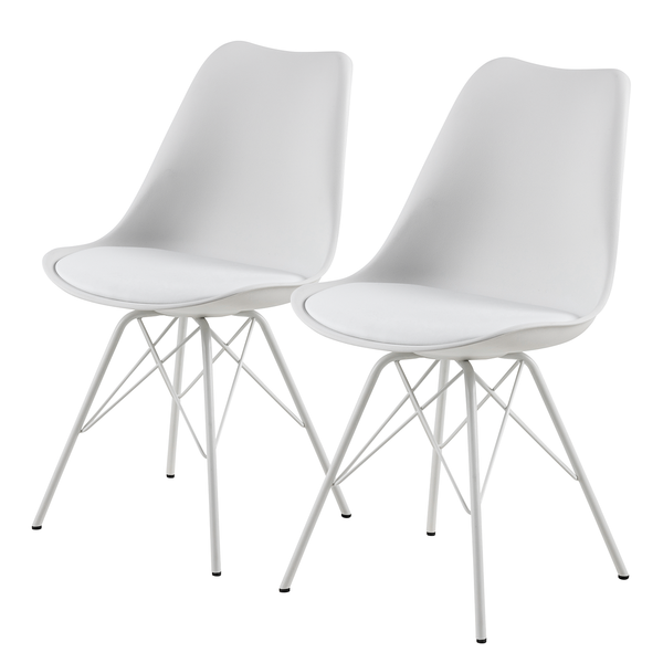 Esszimmerstuhl Bonito 2er Set - Weiß - 2er Set