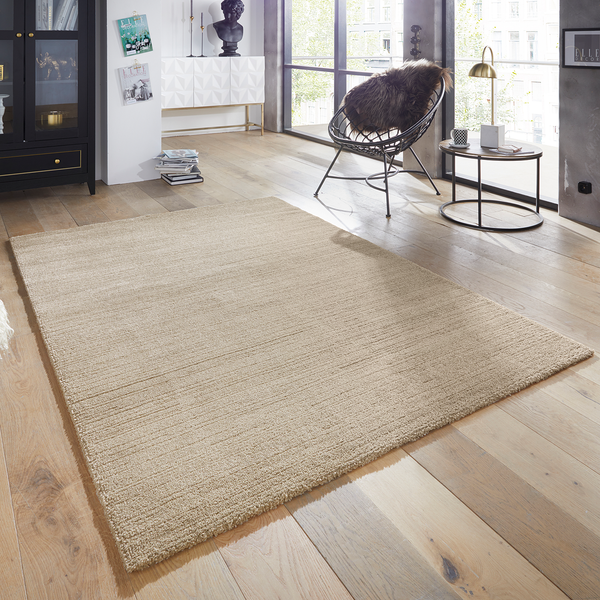 Kurzflorteppich Loos - Sand - 80 x 150 cm