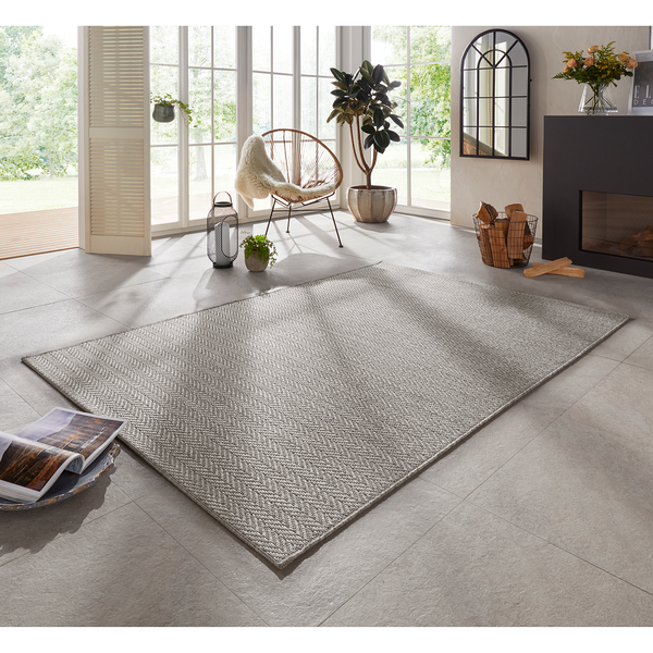 In-/Outdoorteppich Caen - Grau - 80 x 150 cm