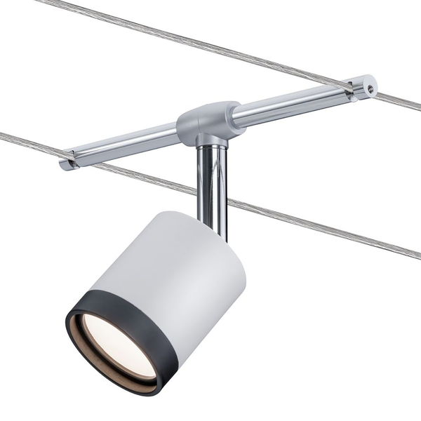 LED-Seilsystem Tube - Chrom - 5-flammig
