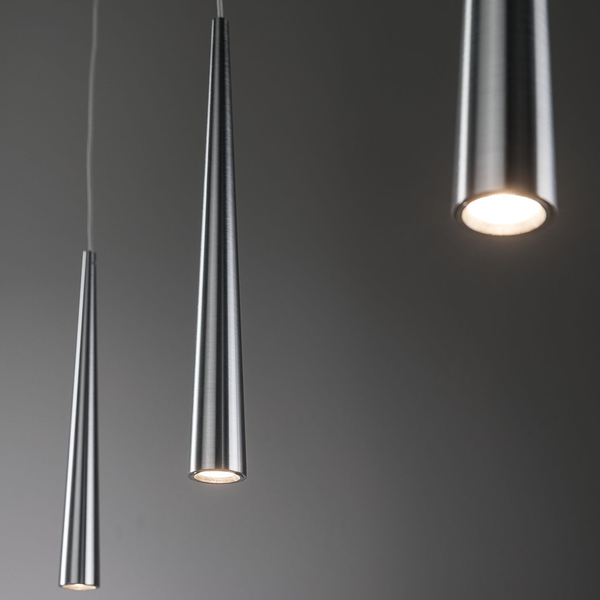 LED-Pendelleuchte Gutta II - Aluminium - 3-flammig
