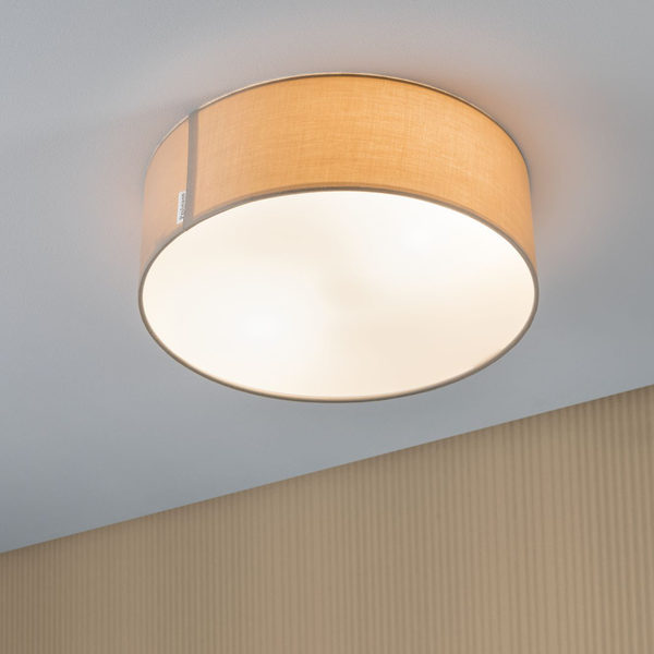 Deckenleuchte Mari - Mischgewebe - 2-flammig - Beige