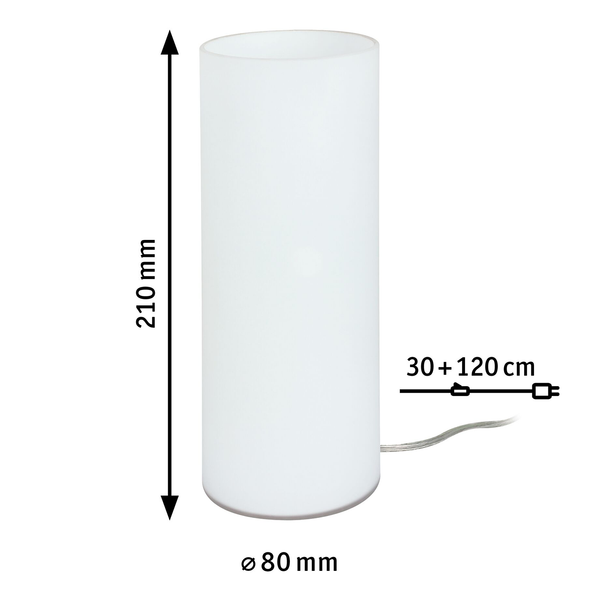 Tischleuchte Noora - Milchglas / Edelstahl - 1-flammig