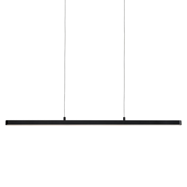 LED-Pendelleuchte Lento I - Aluminium / Gummibaum massiv - 1-flammig
