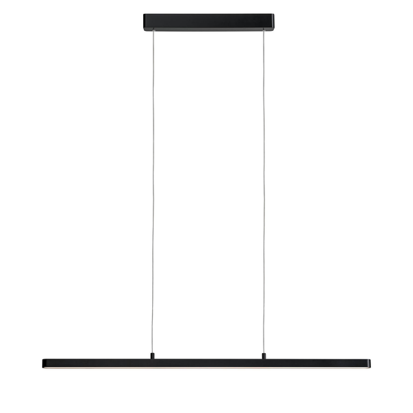 LED-Pendelleuchte Lento I - Aluminium / Gummibaum massiv - 1-flammig