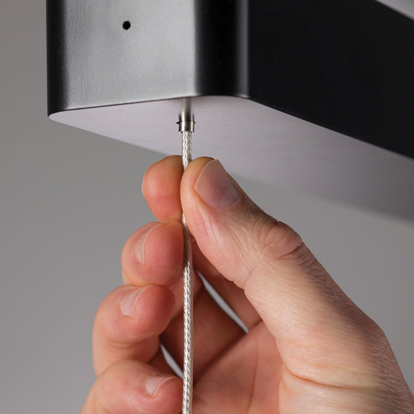 LED-Pendelleuchte Lento I - Aluminium / Gummibaum massiv - 1-flammig