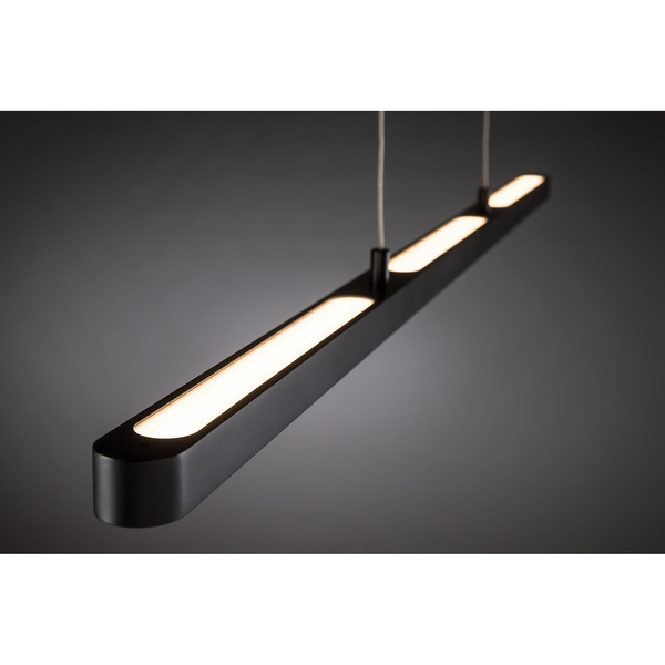 LED-Pendelleuchte Lento II - Aluminium / Gummibaum massiv - 1-flammig
