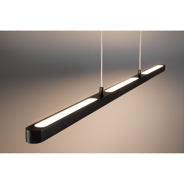 LED-Pendelleuchte Lento II - Aluminium / Gummibaum massiv - 1-flammig
