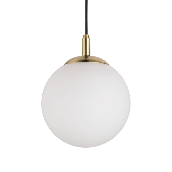 Pendelleuchte Menja - Milchglas / Messing - 1-flammig