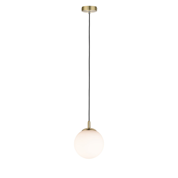 Pendelleuchte Menja - Milchglas / Messing - 1-flammig
