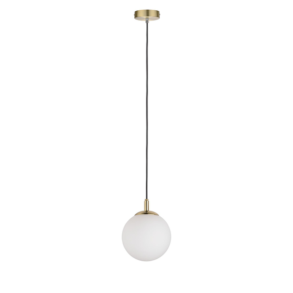 Pendelleuchte Menja - Milchglas / Messing - 1-flammig