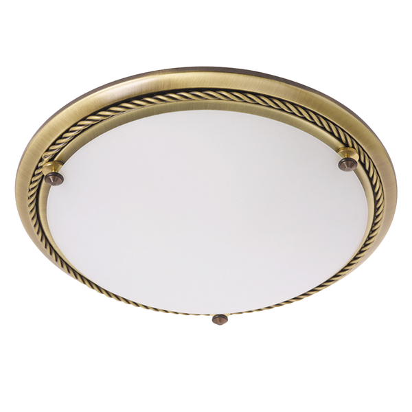 Deckenleuchte Heusy - Milchglas / Eisen - 1-flammig