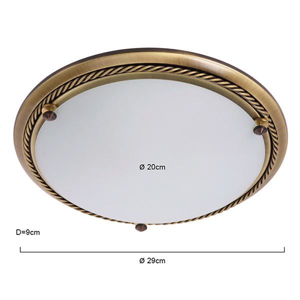 Deckenleuchte Heusy - Milchglas / Eisen - 1-flammig