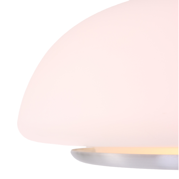 Tischleuchte Ancilla Typ G - Milchglas / Aluminium - 1-flammig
