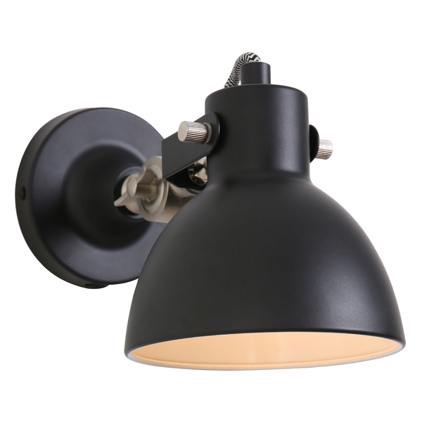 Wandleuchte Mexlite V - Stahl - 1-flammig - Schwarz
