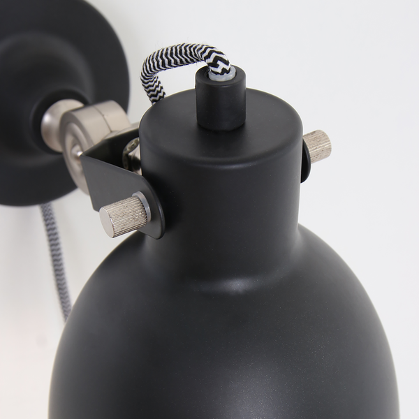 Wandleuchte Mexlite V - Stahl - 1-flammig - Schwarz