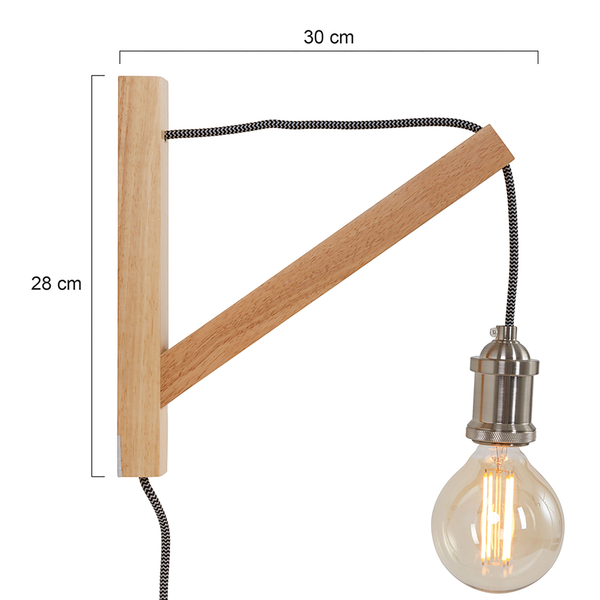 Wandleuchte Mexlite VII - Buche massiv - 1-flammig