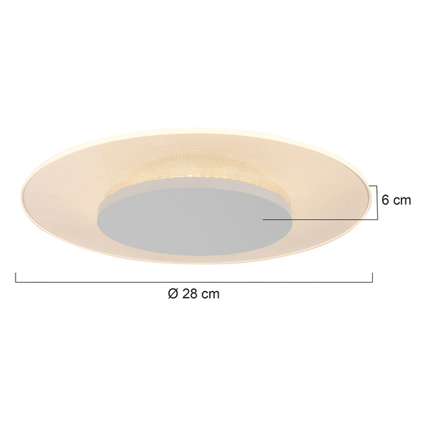 LED-Deckenleuchte Elanora - Acrylglas / Stahl - 1-flammig - Durchmesser: 28 cm