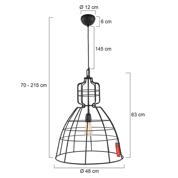Pendelleuchte Mark I - Stahl - 1-flammig