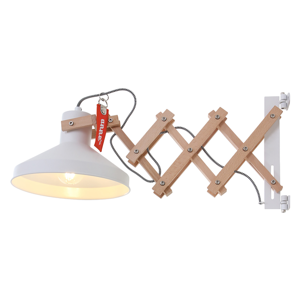 Wandleuchte Woody - Stahl / Kiefer massiv - 1-flammig