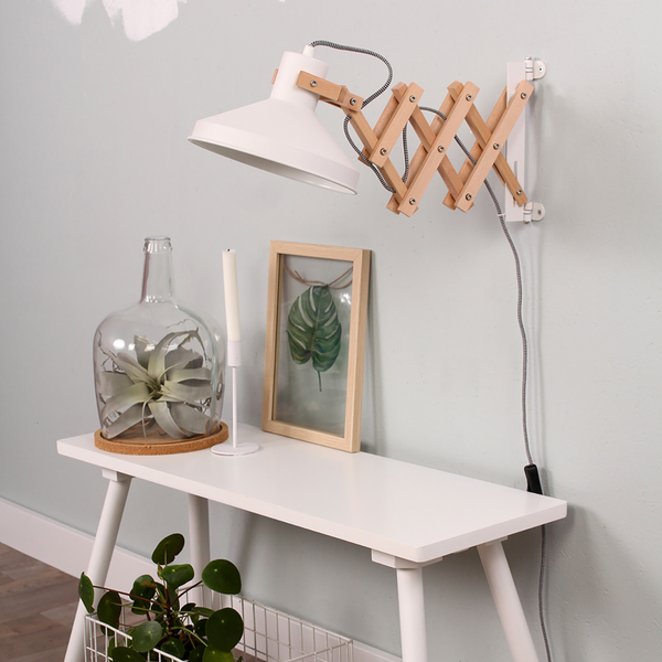 Wandleuchte Woody - Stahl / Kiefer massiv - 1-flammig