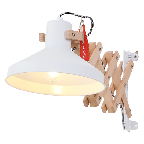 Wandleuchte Woody - Stahl / Kiefer massiv - 1-flammig