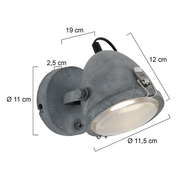 LED-Wandleuchte Mexlite - Glas / Eisen - 1-flammig