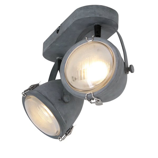 LED-Deckenleuchte Mexlite - Glas / Eisen - Flammenanzahl: 2