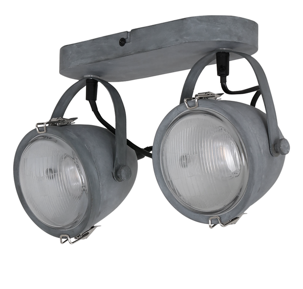 LED-Deckenleuchte Mexlite - Glas / Eisen - Flammenanzahl: 2