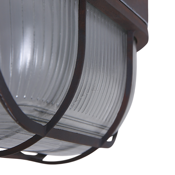 Deckenleuchte Mexlite I - Sicherheitsglas / Eisen - 1-flammig - Braun