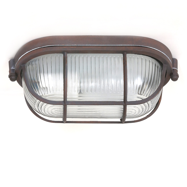 Deckenleuchte Mexlite I - Sicherheitsglas / Eisen - 1-flammig - Braun