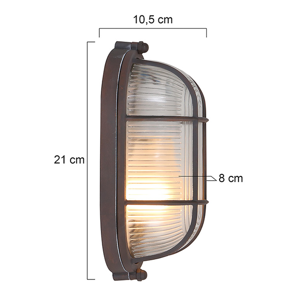 Deckenleuchte Mexlite I - Sicherheitsglas / Eisen - 1-flammig - Braun