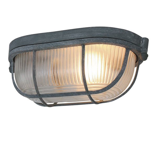 Deckenleuchte Mexlite I - Sicherheitsglas / Eisen - 1-flammig - Grau