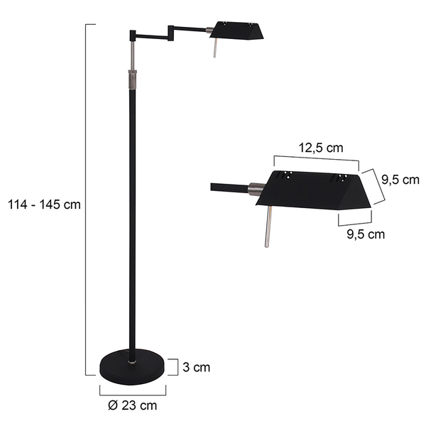LED-Stehleuchte Mexlite IV - Eisen - 1-flammig