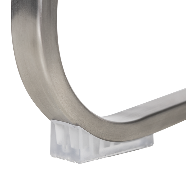 Freischwinger Ratos (2er-Set) - Kunstleder / Edelstahl - Grau