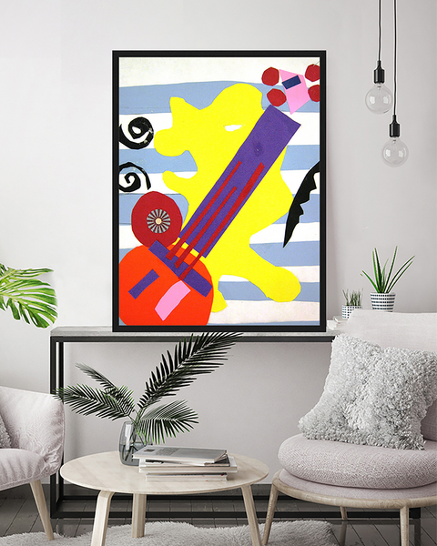 Bild Guitar - Buche massiv / Plexiglas - 62 x 82 cm