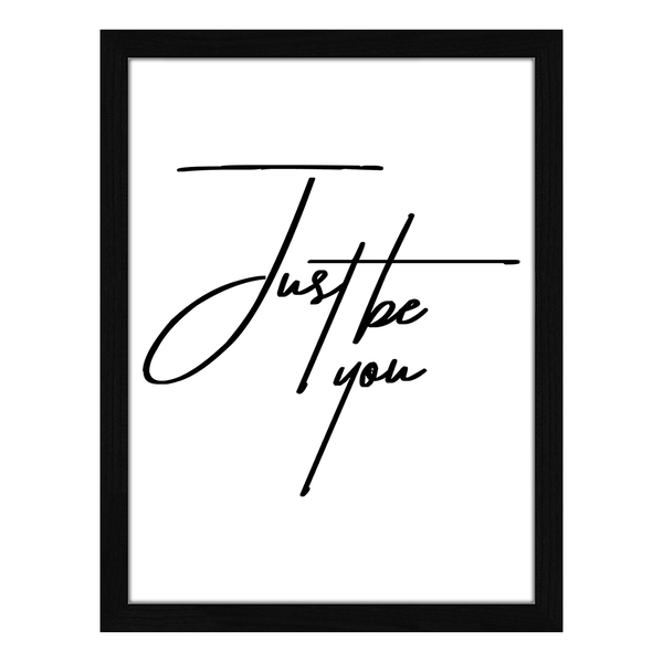 Bild Just be you - Buche massiv / Plexiglas - 32 x 42 cm