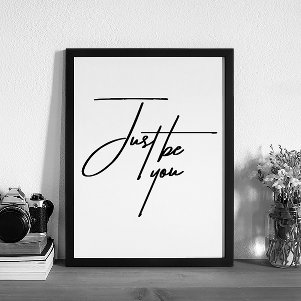 Bild Just be you - Buche massiv / Plexiglas - 32 x 42 cm