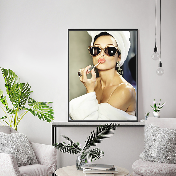 Bild Make Up - Buche massiv / Plexiglas - 62 x 82 cm