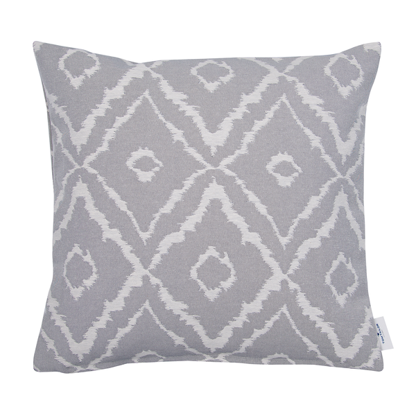 Kissenbezug T-Big Squares - Webstoff - Lichtgrau - 50 x 50 cm