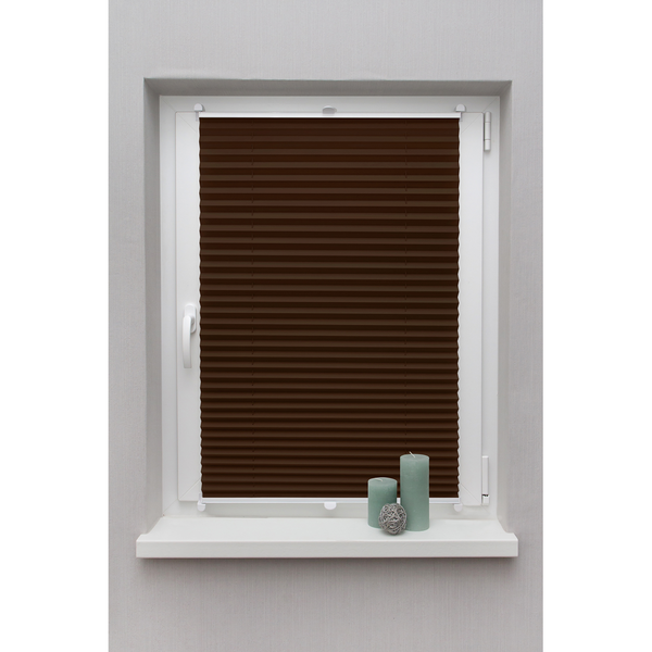 Plissee Klemmfix Fyn - Webstoff - Braun - 80 x 130 cm